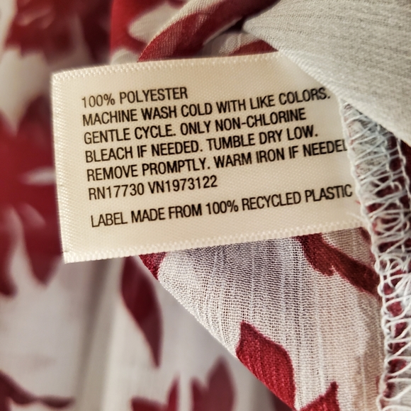 A New Day Transparent Floral Shirt Women's Size M - Picture 9 of 9